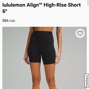 lululemon Align™ High-Rise Short 6"